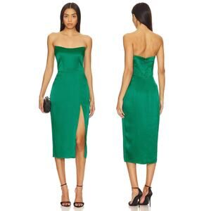 Amanda Uprichard Green Strapless Dress
